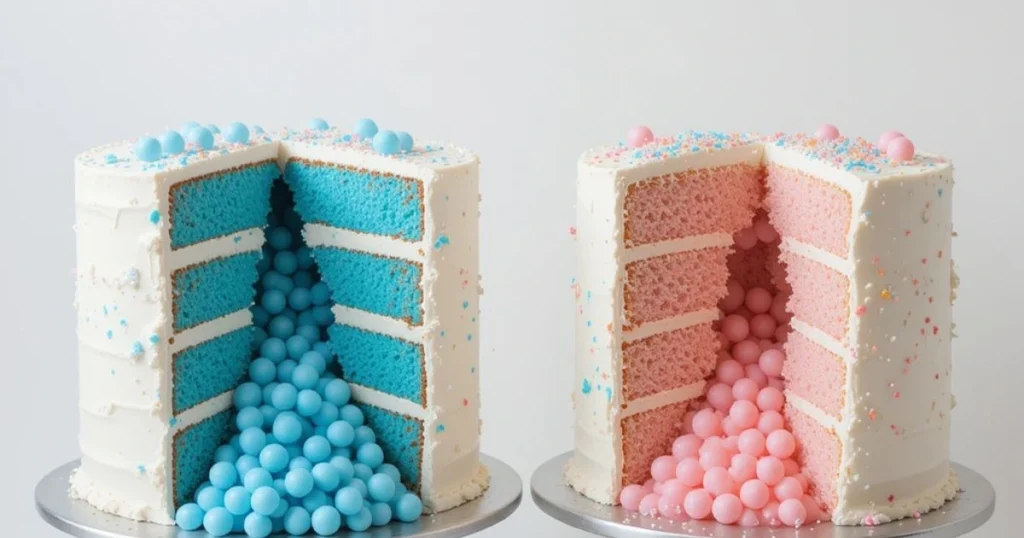 Gender Reveal Cake